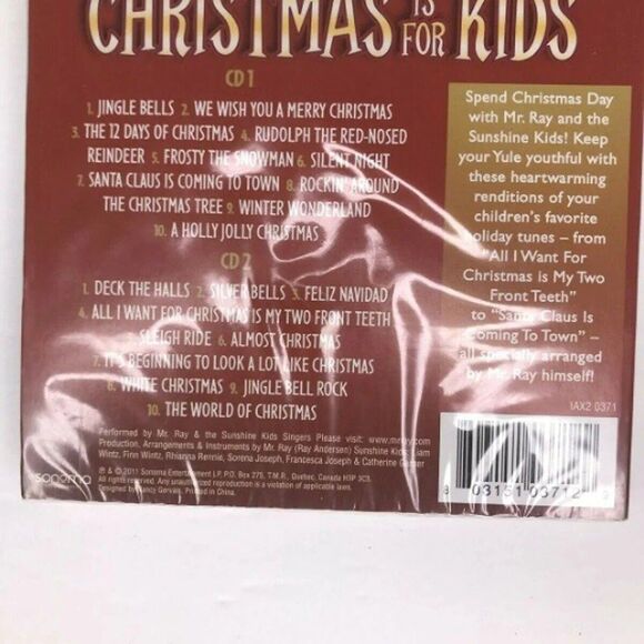 Christmas Is for Kids 2-CD by Various Artists 20 Christmas Classics- NEW SEALED - Picture 2 of 2